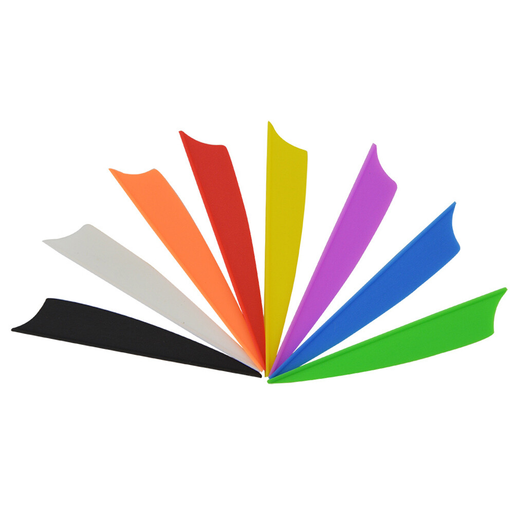 ZSHJG Pfeilfedern 100 Stück - Kunststoff 1,75-3 Zoll Bogenschießen