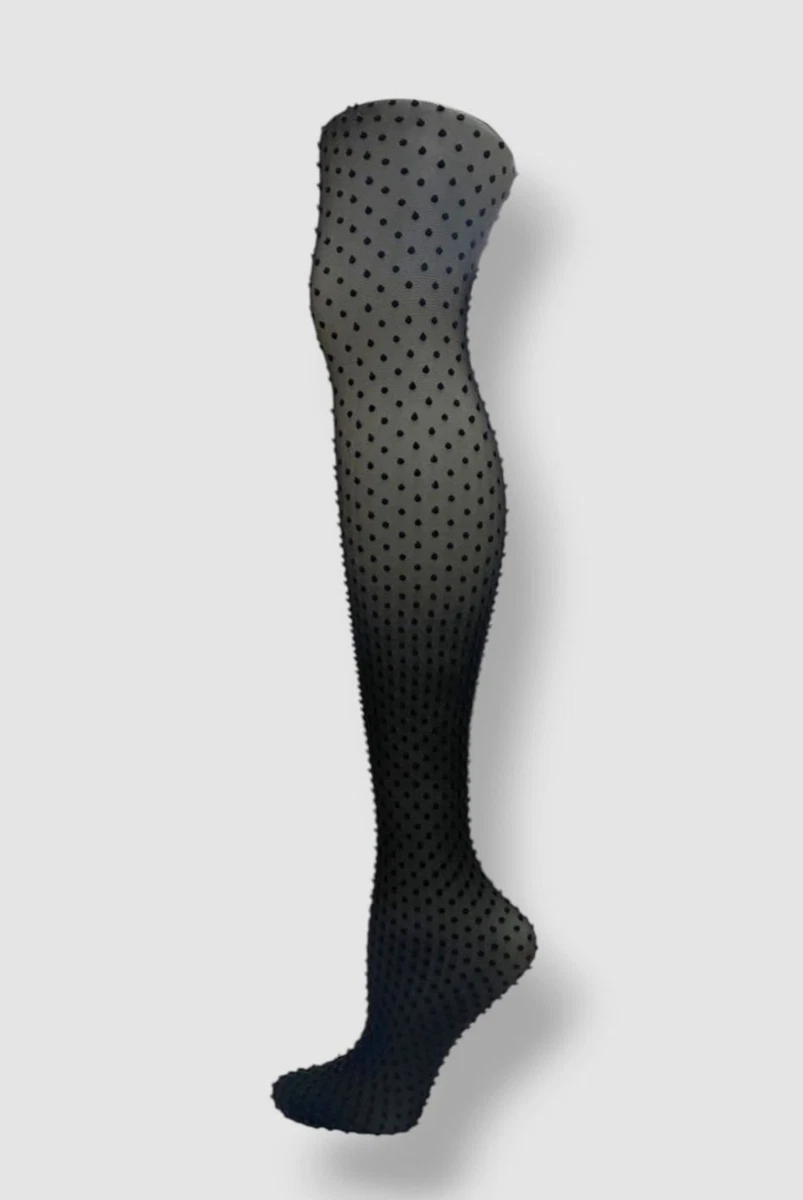 Bas jarretière WOLFORD BONNY DOTS coloris Sahara/Black. Taille XS. Stay