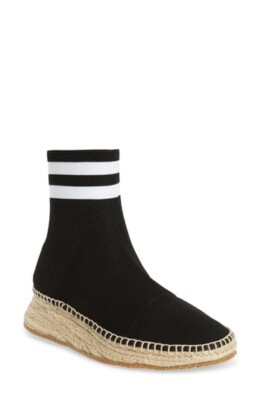 Alexander Wang 254432 Womens Dylan Sock Bootie Black/White Size 38.5 EU/ 8.5 US