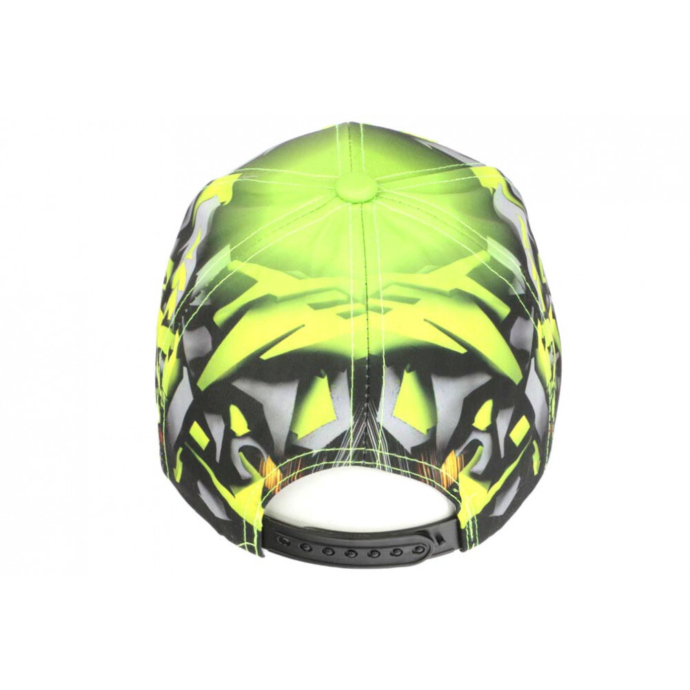 Casquette NY Jaune Fluo Et Rouge - Style Streetwear Baseball - Taille Unique