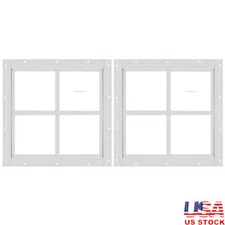 2 Pack 12x12 Flush Mount Shed Windows Tempered Glass Outdoor Use Installation