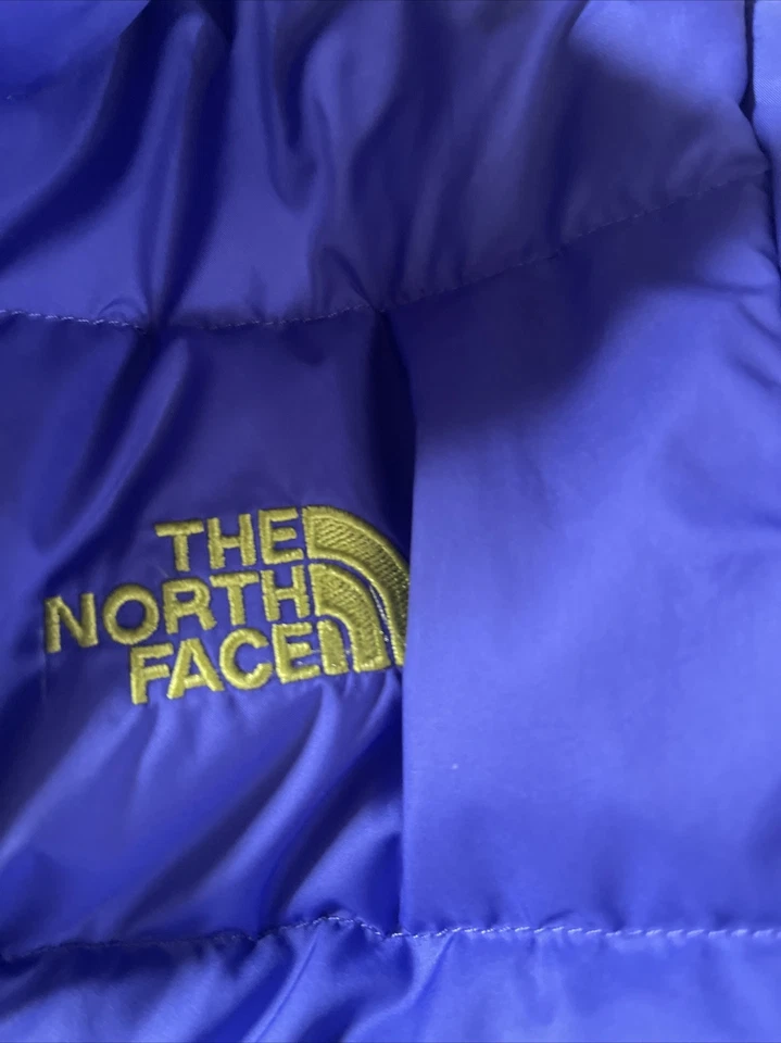 Chaqueta acolchada The North Face niñas talla L 14/16 periwinkle y chartreuse Foto 2 de 3