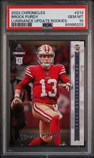 2022 Panini Chronicles #213 Brock Purdy - Luminance Update ROOKIES - PSA 10