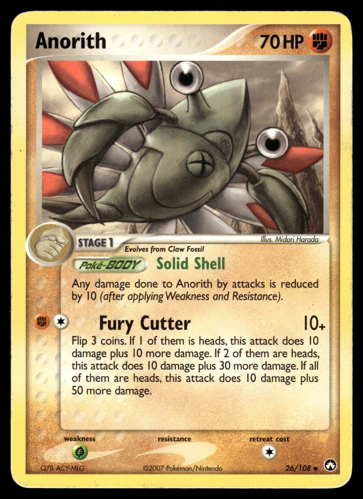 ANORITH - 26/108 - EX POWER KEEPERS DP POKEMON ENGLISH - PLD