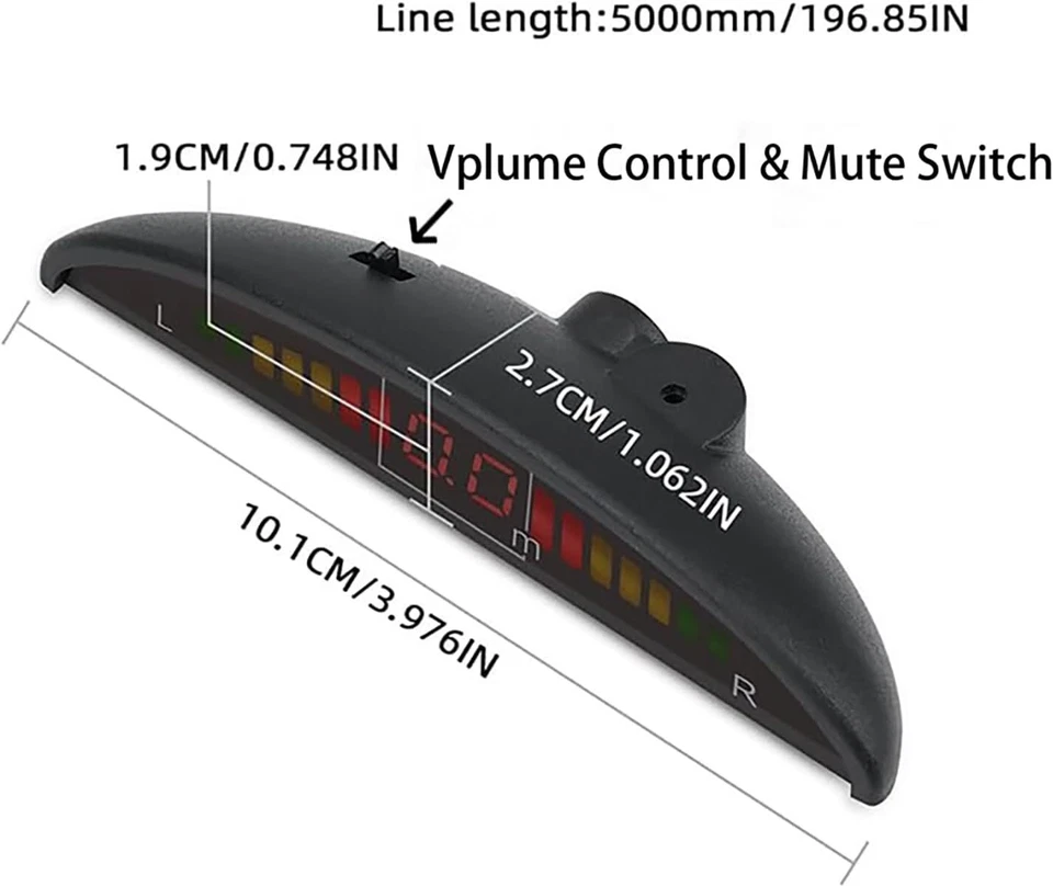 Car Reverse Backup Parking Sensor Radar System Kit the LED Display with 3 Colors - Image 3 of 4