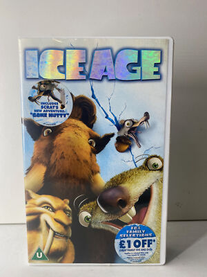 Ice Age (Including ''Gone Nutty'' Short) On VHS Video Cassette Tape