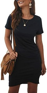 black bodycon tshirt dress