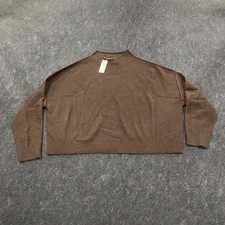 PILCRO The Alani Cashmere Mock Neck Sweater Women's Size S Brown