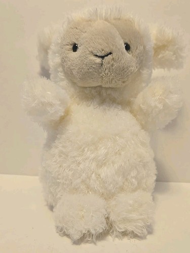 Jellycat Little Lamb - Piccolo agnello bianco/crema pelliccia riccia sfocata agnello piccolo 8" - Foto 5 di 8