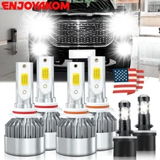 Hi/Lo Beam Fog Light LED Headlight Bulbs Combo For GMC Sierra 1500 1999-2006