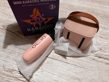 Mini Karaoke Machine with Wireless Microphone, Pink