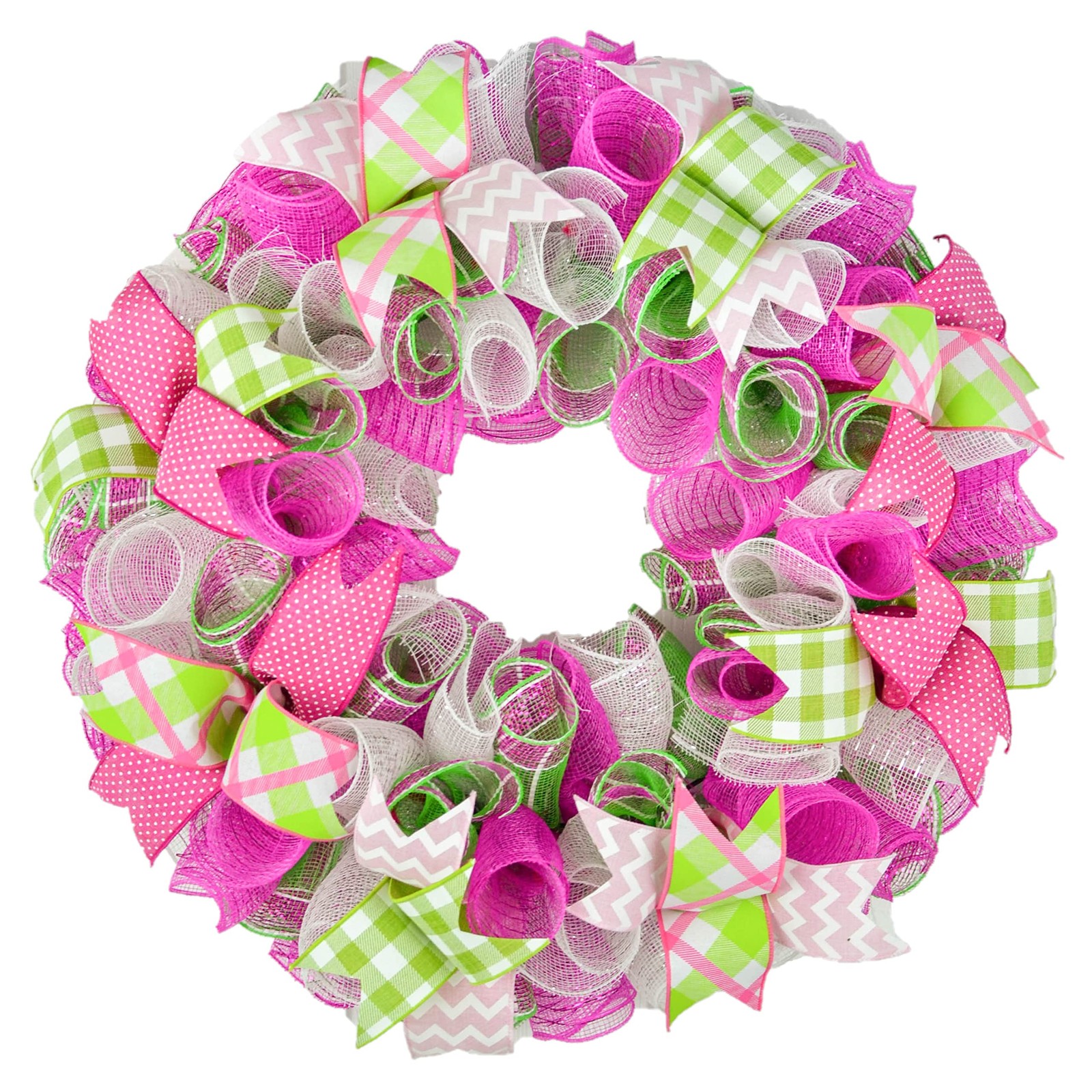 Pink Yellow Spring Summer Door Wreath for Mothers Day Home Decor