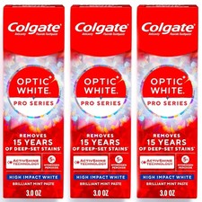 Colgate Optic White Pro Series High Impact White, 3 Pack, Teeth Whitening
