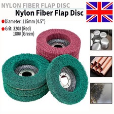 8Pcs Nylon Fiber Wheel Flap Disc Abrasive 180/320 Grit For Angle Grinder Tool UK