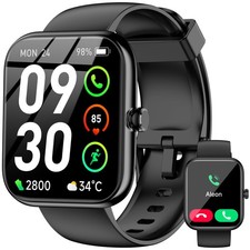 Smart Watch with Alexa Built-in, 1.83" HD Touchscreen Fitness Tracker, Blueto...