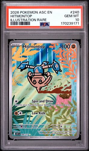 Hitmontop graded PSA 10 for sale on eBay