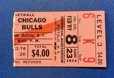 RARE 1974 Buffalo Braves Ticket Stub ERNIE DIGREGORIO ROOKIE vs Chicago Bulls -2