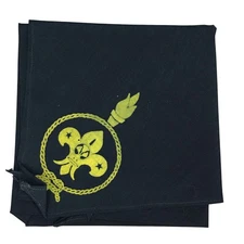 Fleur-De-Lis Neckerchief NVY Bdr (LB3197)