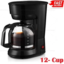 Mainstays Black 12-Cup Drip Coffee Maker Black/White