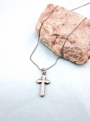 925 Sterling Silver Arrow Cross Pendant with Italy Chain Necklace 22 Inch