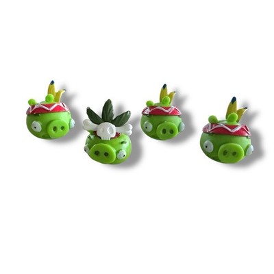 Angry Birds Go! Jenga Game Pig Replacement Figure Lot Cake Topper Toys Indians