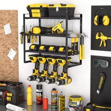 Heavy Duty Power Tool Organizer Drill Holder Wall Mount Power Tool Storage Rack