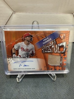 Topps 2025 Pristine Trea Turner Popular Demand Auto Relic Orange /25 PPDAR-TT