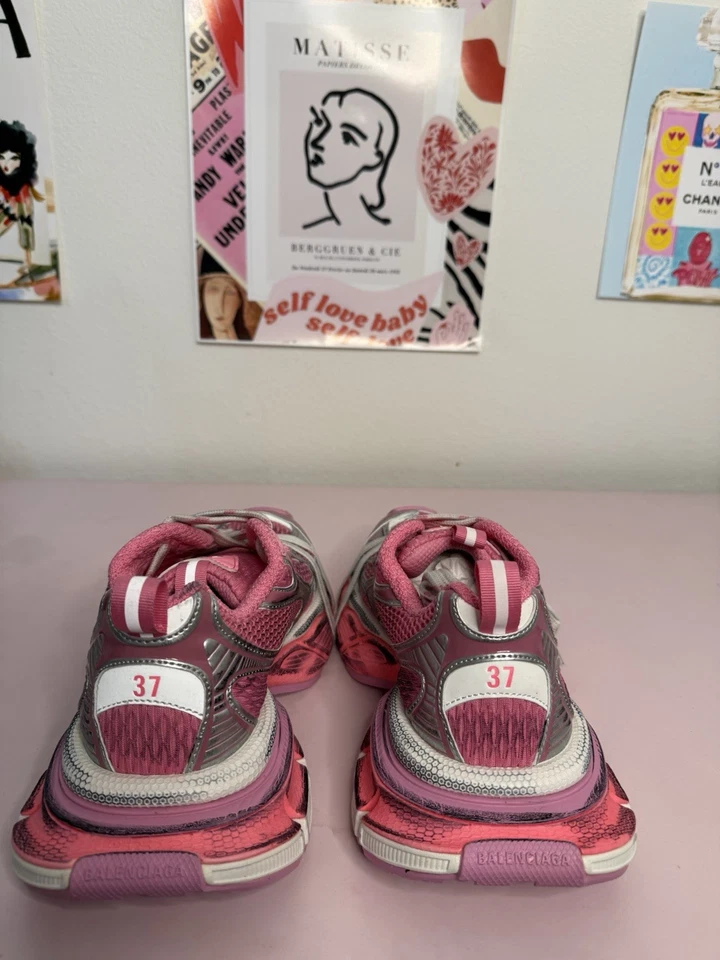 Balenciaga  3Xl Sneakers Shoes Black And White 734731 Ladies Size 38 - Image 3 of 4