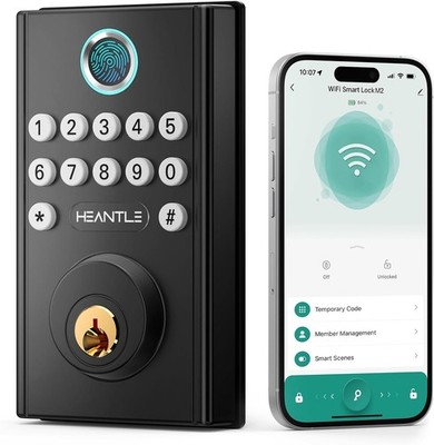 Smart Door Lock WiFi Keyless Entry Fingerprint Digital Keypad Deadbolt Bluetooth