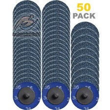 50PCS 2 inch 36 Grit Zirconia Roll Lock Die Grinder Quick Change Sanding Discs