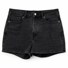 OLD NAVY High Rise O.G. Straight Secret Pockets Denim Jean Shorts Black Size 8