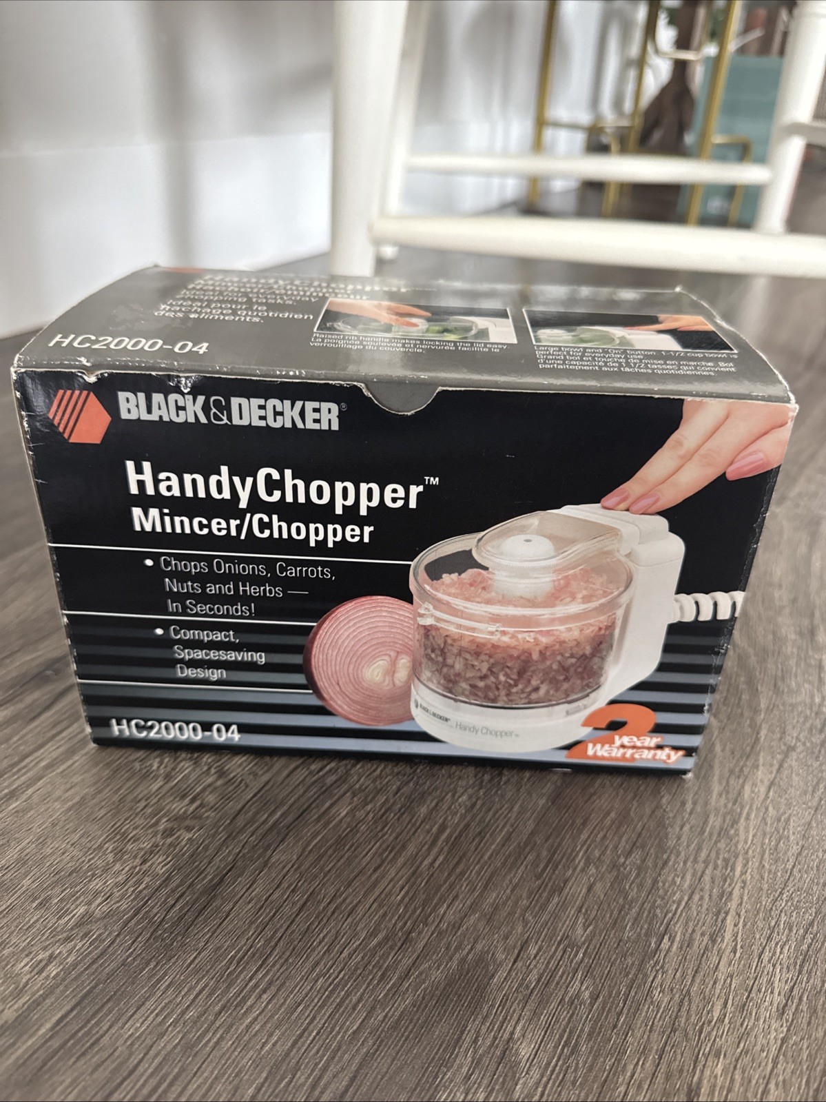Black & Decker Handy Chopper Plus HC2000 1.5 Cup Electric Mincer Chopper NEW