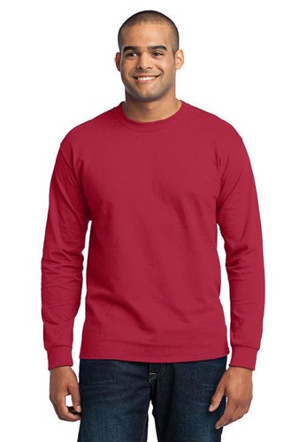 Port & Co PC55LS 50/50 Core Blend Long Sleeve Plain Blank T-Shirt S-6XL Tee - Picture 19 of 23