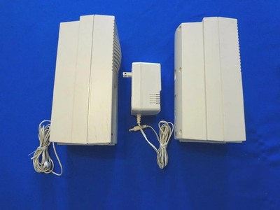 AD-SS-2 labtec shielded powered speakers cut wire 15V dc 1000MA ac adapter