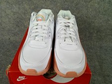 NIKE AIR MAX 90 LTR SE GS 5Y YOUTH BRAND NEW IN BOX WHITE