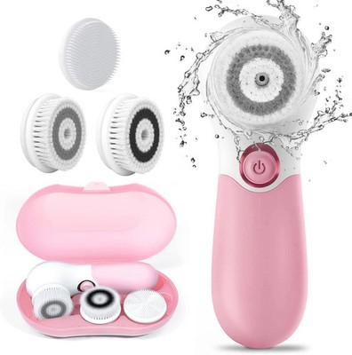 Spin Brush Face Cleanser with 3 Brush Heads for Deep Cleansing Exfol
