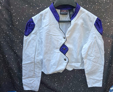 Vintage Women's OZark Mountain Western Shirt white purple large