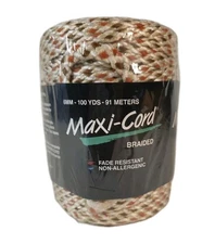 MAXI-CORD Macrame Multi- Orange Brown White Braided 100 Yards 91 Meters 6mm N1
