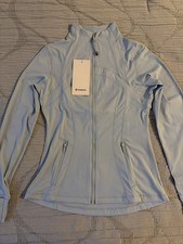 Lululemon Athletica Women's Light Blue Full Zip Activewear Jacket Pockets Size 6