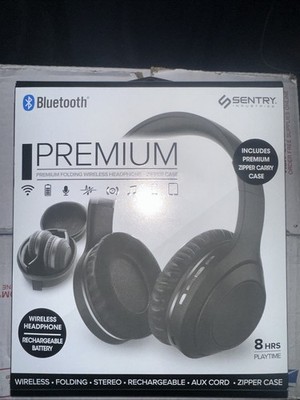 Sentury Premium Folding Bluetooth Wireless Headphones, Rechargeable Battery Case
