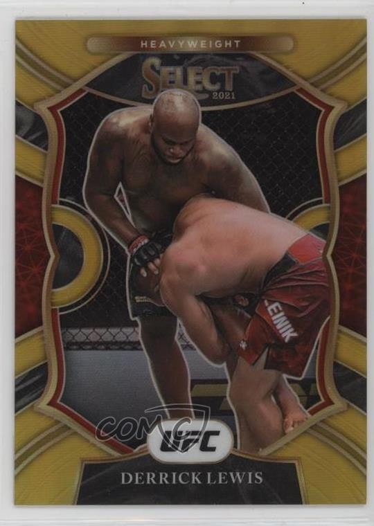 2021 Panini Select UFC Concourse Gold Prizm 6/10 Derrick Lewis #22 3hd