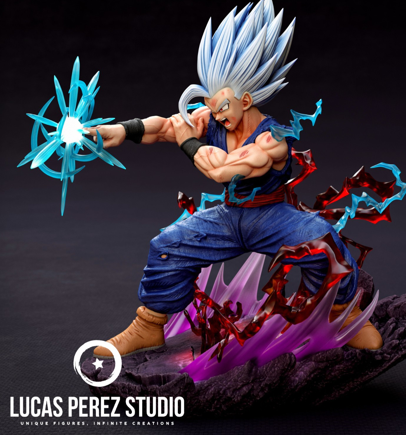 Dragon ball son Gohan figura resina escala 1/6 pintada a mano numero serie