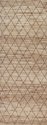 Handmade Earth Tone Trellis Moroccan Oriental Runner Rug 3x10 Ft Modern Wool Rug