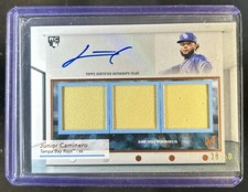 2024 Topps Museum Junior Caminero Signature Triple Jersey Auto Copper RC #/50