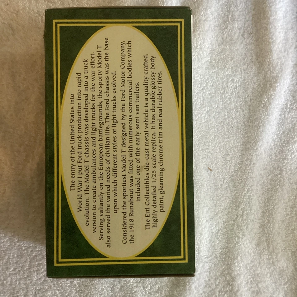 Remolque tractor diecast John Deere 1918 modelo T Runabout escala 1/25 Ertl nuevo en caja Foto 2 de 4