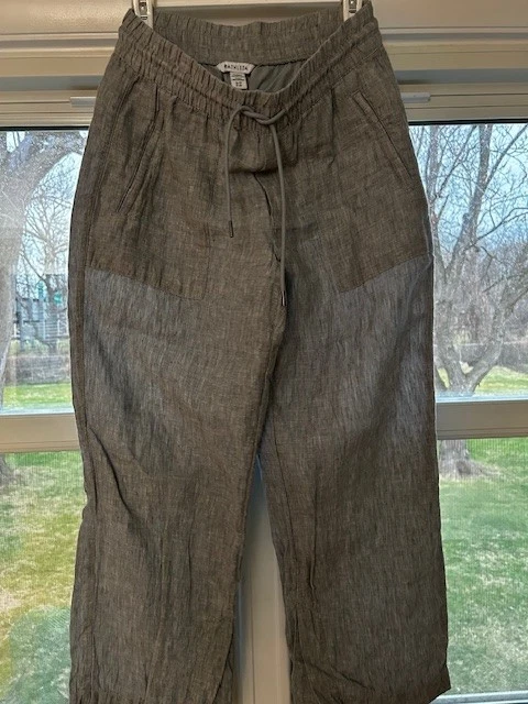 Athleta Retreat Linen Pants Women S-P Gray Drawstring Elastic Waist NWOT
Opens in a new window or ta