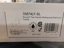 DELTA Rinna Two  Handle Widespread Bathroom Faucet Matte Black 35874LF  BL