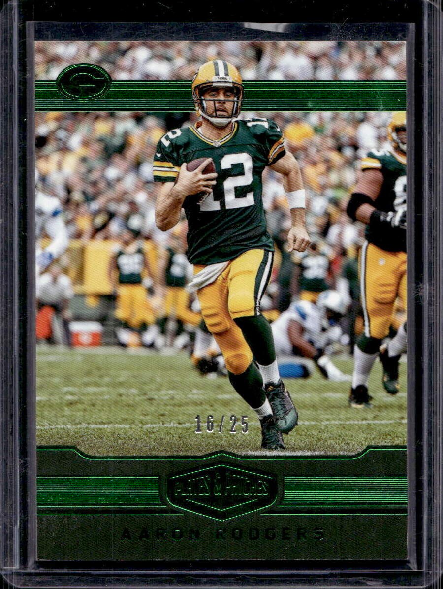 Aaron Rodgers 2016 Panini Plates & Patches #36 Green /25