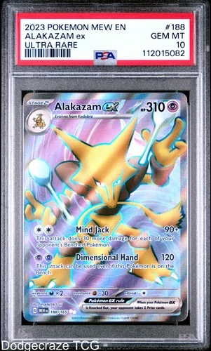 2023 Pokemon 151 Alakazam EX Ultra Rare 188/165 PSA 10