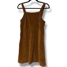 American Eagle size medium brown corduroy dress adjustable strap no pockets